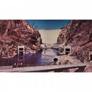Hoover Dam Fortification Mountain Below the Dam NV Postcard Set 2