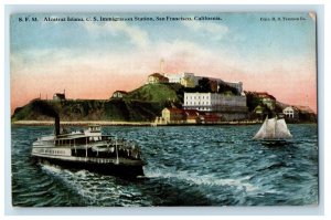 c1910 Alcatraz Island US Immigration Station San Francisco CA Postcard