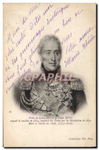 Old Postcard Fere Charles X Louis XVI and Louis XVIII