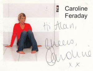 Caroline Feraday Sky TV News Reader Challenge Quiz Presenter Hand Signed Photo