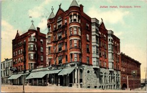 Julian Hotel Dubuque Iowa Postcard 1912