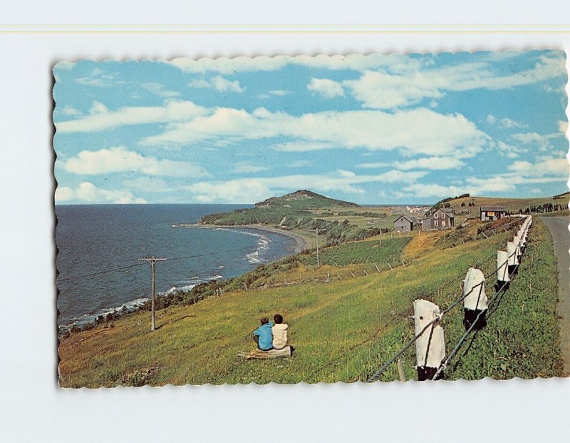 Postcard Scenic view of route 6 on Gaspé Peninsula, Gaspe-Nord, Canada