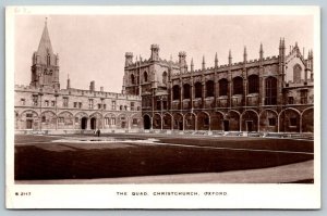 RPPC  The Quad  Christchurch  Oxford   England  Postcard