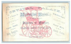 1860-70's Meyberg Bros. Crystal Palace Toys Baby Buggies Trade Card P140