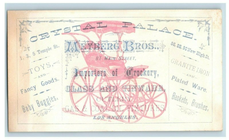 1860-70's Meyberg Bros. Crystal Palace Toys Baby Buggies Trade Card P140