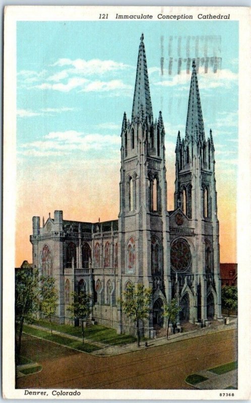 Postcard - Immaculate Conception Cathedral - Denver, Colorado