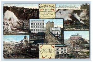 c1910 Multiview, Denny Hill Regrade Seattle Washington WA Antique Postcard 