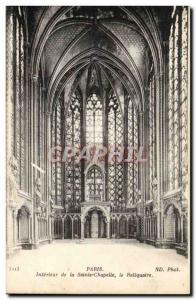 Paris Old Postcard Interior of the Holy Chapel Reliquary