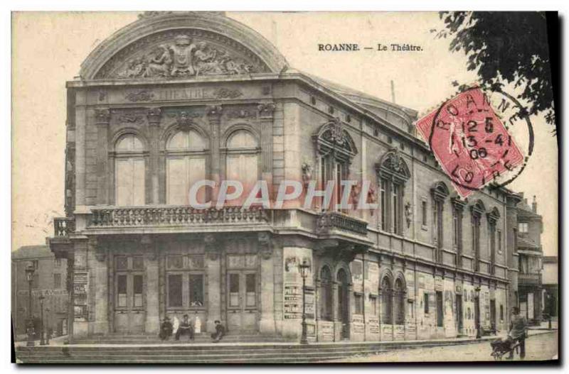 Postcard Old Theater Roanne