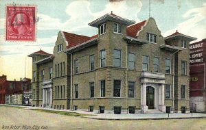 PC CPA US, MICH. ANN ARBOR, CITY HALL 1911, VINTAGE POSTCARD (b8214)