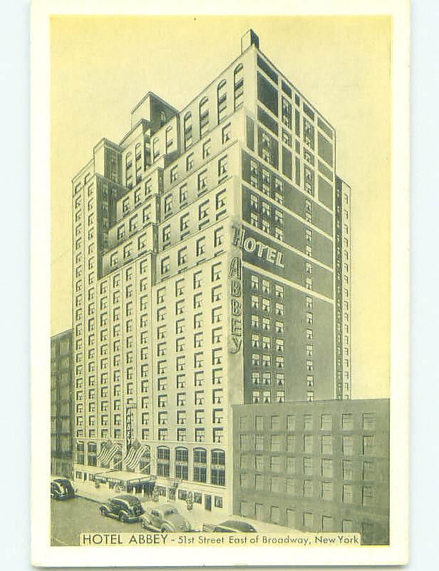 Unused 1930's ABBEY HOTEL New York City NY hr9985-13