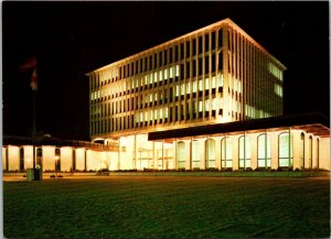 Canada Ontario Hamilton The Board Of Education Building At Night