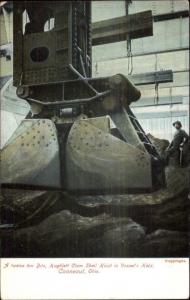 Industry Clam Shell Shovel Hoist Conneaut Ohio 12 Ton Bite c1910 Postcard