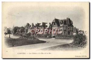 Old Postcard Cabourg Cottages and Rue de la Mer