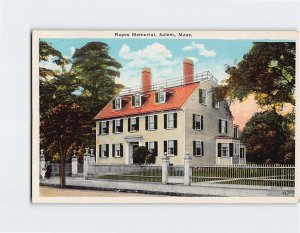 Postcard Ropes Memorial, Salem, Massachusetts