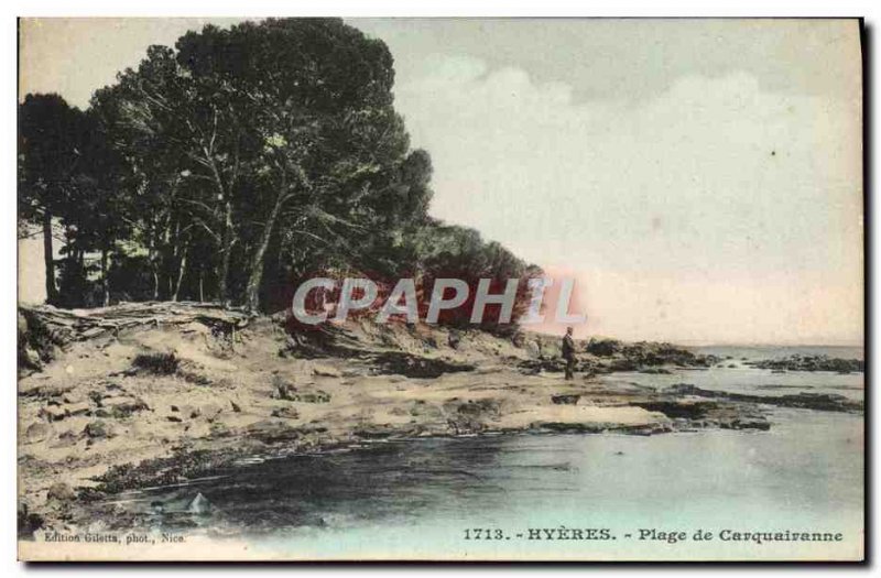 Old Postcard Hyeres Plage Carquairanne