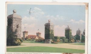 BF18998 missouri kansas city entrance to swope park   USA front/back image