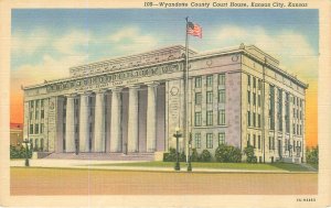 Kansas City KS Wyandotte County Court House Linen Unused