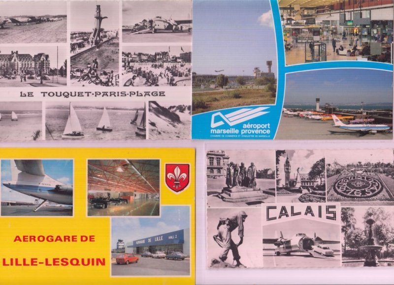 AIRPORTS France 84 Postcards pre-1980 (L3824)