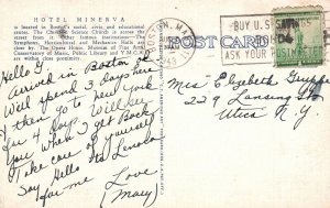 Vintage Postcard 1943 Opposite Christian Science Church Boston Massachusetts MA