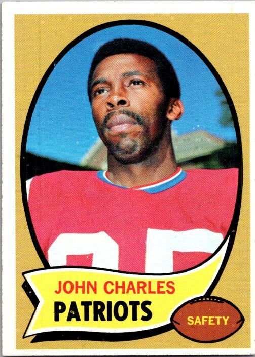 1970 Topps Football Card John Charles New England Patriots sk21487