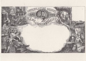 Victorian Alcohol Is The Curse of Society 1851 Envelope Exhibition Postcard