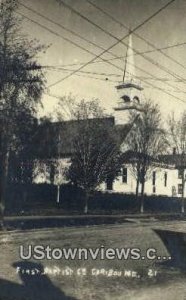 Real Photo, First Baptist Church in Caribou, Maine