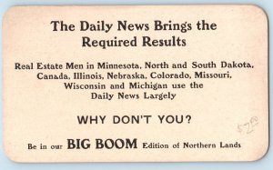 Des Moines Iowa IA Postcard Des Moines Daily News Advertisement c1905s Antique