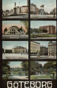 Goteborg Sweden Multi-View Color c1910 Postcard