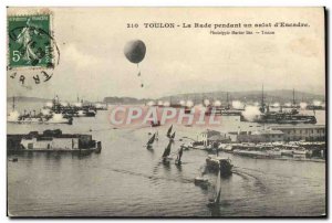 Old Postcard Toulon Rade For a hi d & # 39Escadre Ballon Charter