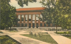 Michigan Ann Arbor General Library University Albertype Postcard 22-5326