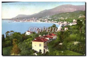 Old Postcard Menton General view