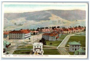 Yellowstone Park Wyoming Postcard Fort Yellowstone Village Houses Haynes Photo