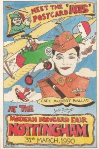 Captain Albert Ball Nottingham Fighter Military Pilot Limited Edition Postcard