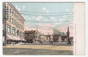 Haymarket Square Street Scene Lewiston Maine #2 1910c postcard