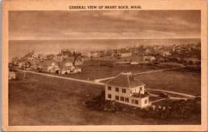 Aerial View of Brant Rock, MA Marshfield Vintage Postcard R74