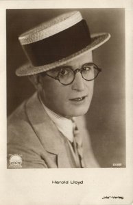 PC HAROLD LLOYD, MOVIE STAR, IRIS V. 5088, Vintage REAL PHOTO Postcard (b30148)