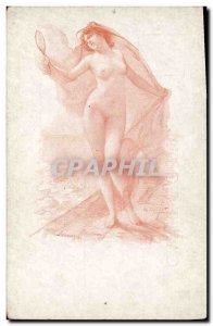 Old Postcard Fantasy Illustrator Naked women erotic