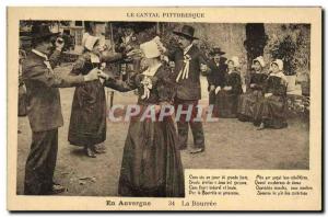 Old Postcard Folklore Cantal Auvergne The Bourree