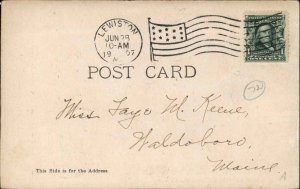 Lewiston Maine ME House Vintage Postcard