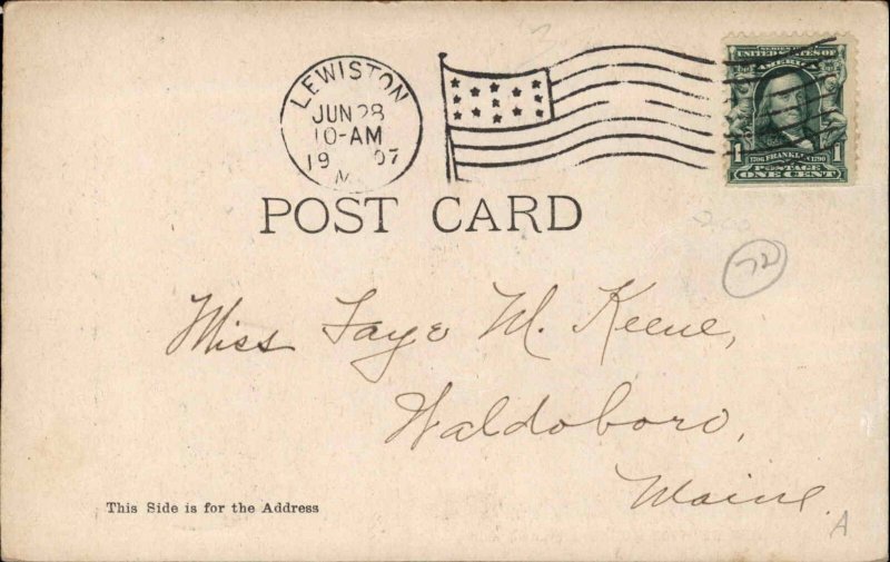 Lewiston Maine ME House Vintage Postcard