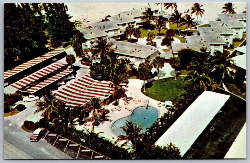 Vtg Fort Lauderdale Florida FL Mayan Beach Club Aerial View Postcard