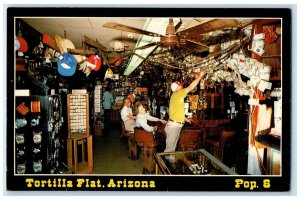 c1940s Souvenir Shop Interior Tortilla Flat Arizona AZ Unposted Vintage Postcard