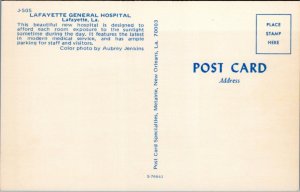 Postcard Louisiana - Lafayette General Hospital