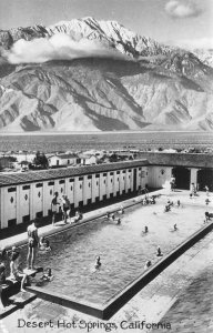 DESERT HOT SPRINGS California RPPC Swimming Pool c1950s Vintage Photo Postcard