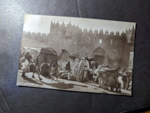 Mint England Palestine RPPC Postcard Jerusalem Wheat Market with Camels