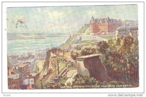 Chateau Frontenac from Laval University, Quebec , Canada ; TUCK Oilette # 255...