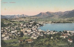 PARADISO, LAKE LUGANO, Switzerland - Vintage POSTCARD