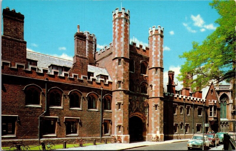 St Johns College Gatehouse Cambridge Postcard UNP VTG Unused Vintage Chrome 