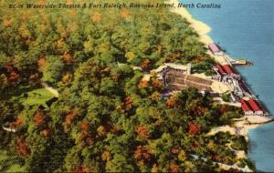 North Carolina Roanoke Island Aerial VIew Of Waterside Theatre & Fort Raleigh